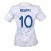 Frankrike Kylian Mbappe #10 Bortedrakt Dame VM 2022 Korte ermer